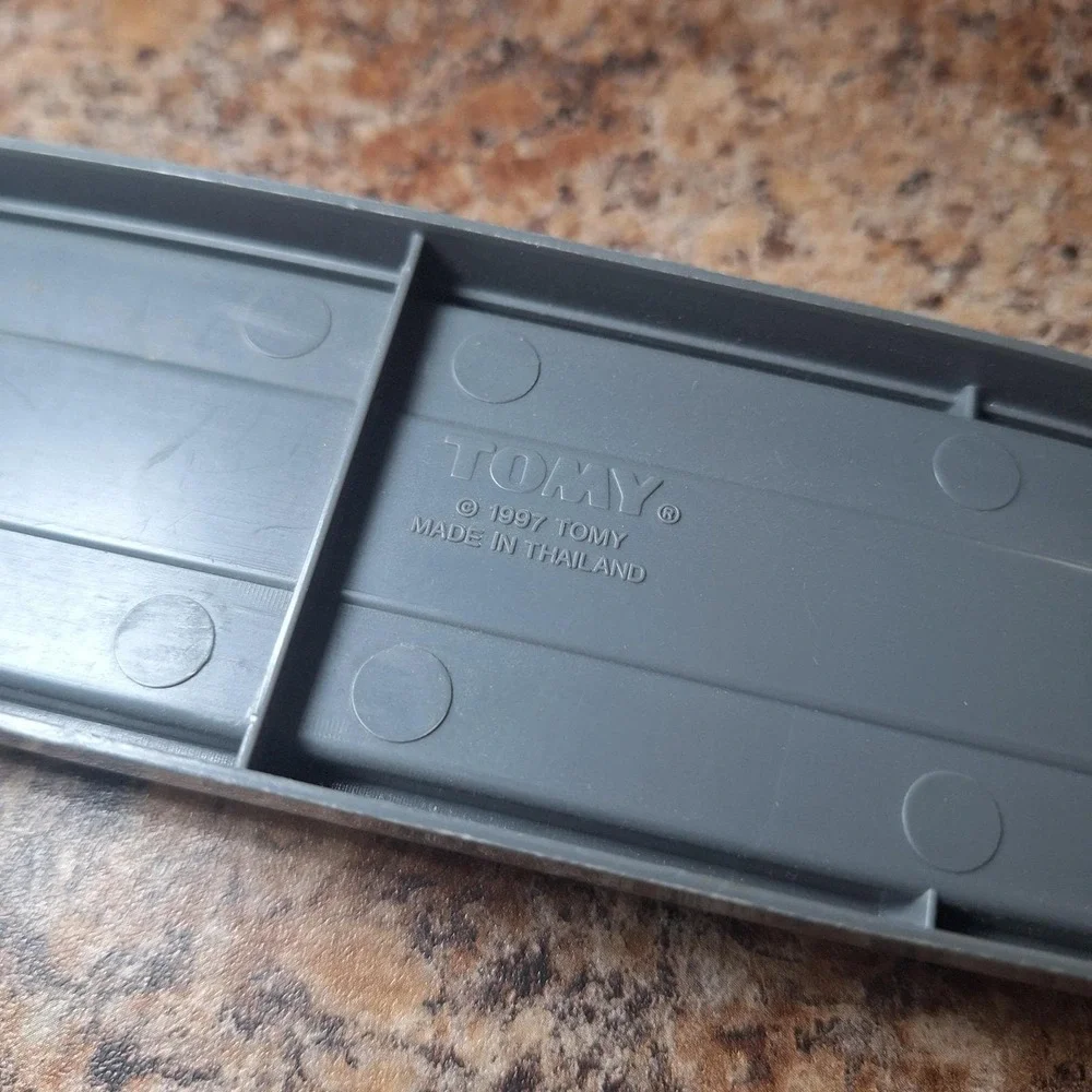 Tomy 1997 Gray Train Track 18 inch Straight Piece Made in Thailand Toy Accessory